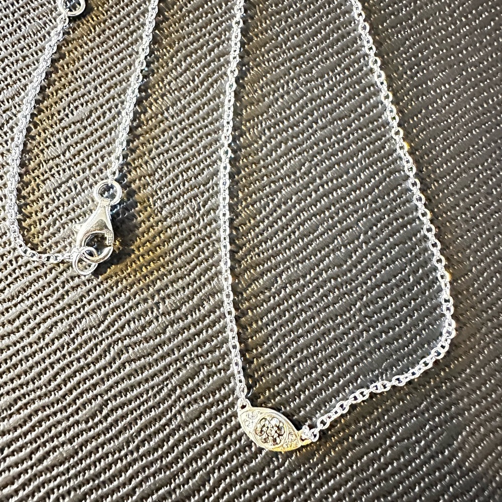 Judith Jack Sterling Silver Necklace with Evil Eye Pendant